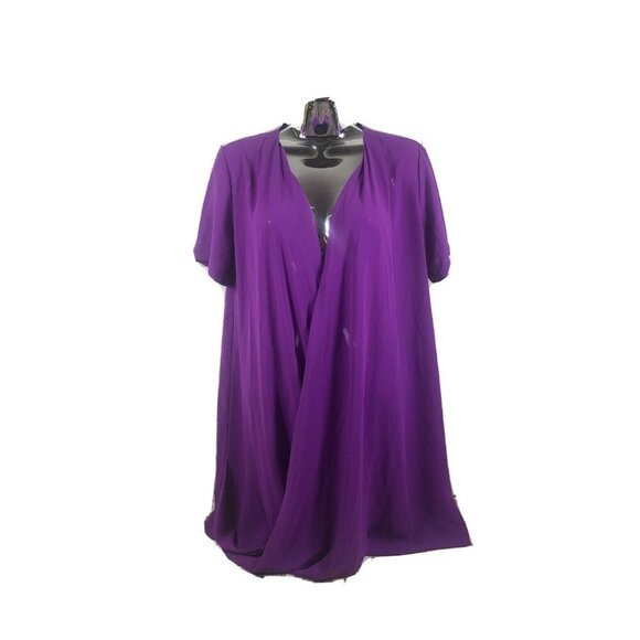 Tops - LUSH womens S lavender purple fold over front tunic blouse